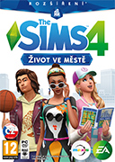 DVD obal z The Sims 4 Život v meste