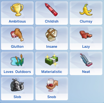 The Sims 4: Vlastnosti Simov
