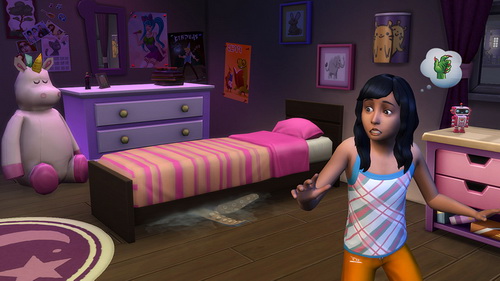 Príšerka pod posteľou v The Sims 4