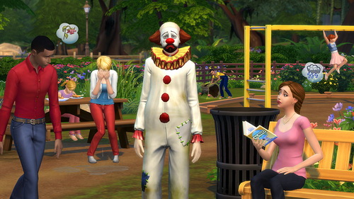 Smutný klaun v The Sims 4