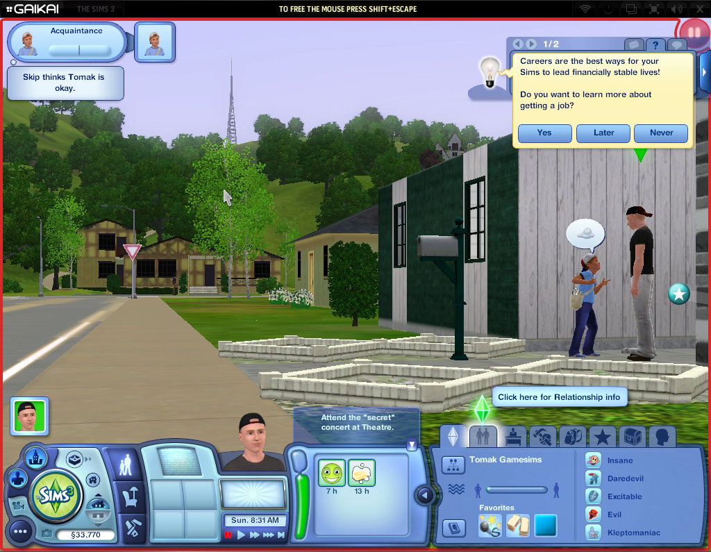 Demonstrably Unhelpful: Sims 3 Demo