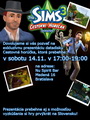 Leták pozvánky na akciu v Bratislave k The Sims 3 Cestovná horúčka